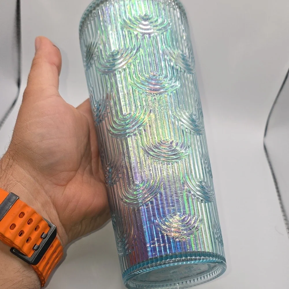 Starbucks Blue Iridescent Advertising Cup Coffee‎ & Tea Theme